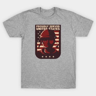 Proudly Served United States - Veteran T-Shirt